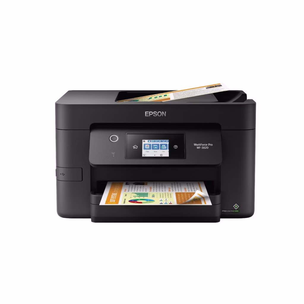 Epson WorkForce Pro WF-3820 Wireless All-in-One Printer - Black: USB, Wi-Fi, AirPrint_Target Gadgets Deal