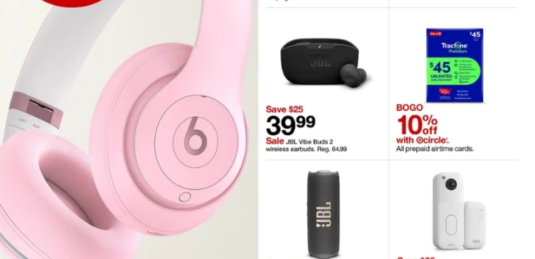 Best Target Deals Right Now: Beats Studio Pro, JBL Flip 7, Instax Mini 99 & More Tech Picks