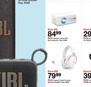 Best Picks in Target Flyer This Week JBL Go4 Gaming Headsets Projectors and Smart TV Deals