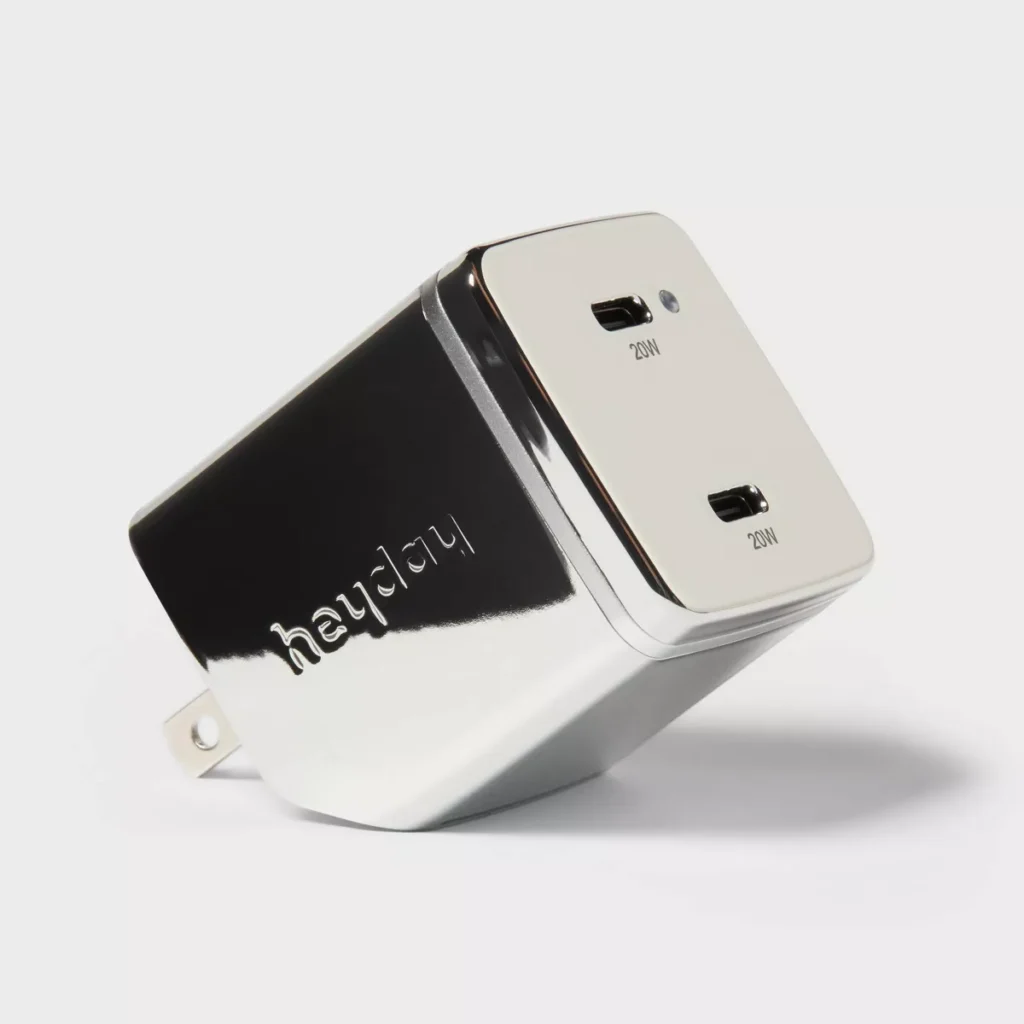 Dual Port USB-C 40W Wall Charger heyday™ Chrome_Target flyer this week