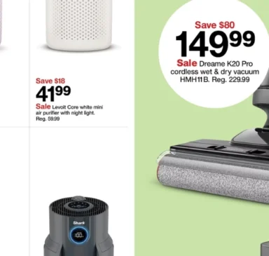 Target Deals This Week Bring Big Savings on Dreame K20 Pro, Roborock Q10 PF+ and Shark Air Purifiers