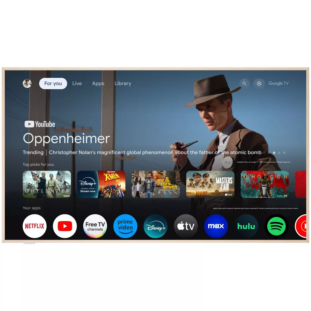 TCL 55" Class NXTVISION 4K QLED Smart Frame with Google TV and Flush Wall Mount - White 55A300W_Target Ad