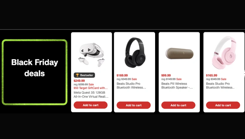 Target Black Friday Sales 2025: Massive Deals on Beats Studio Pro, Beats Pill & Meta Quest 3S