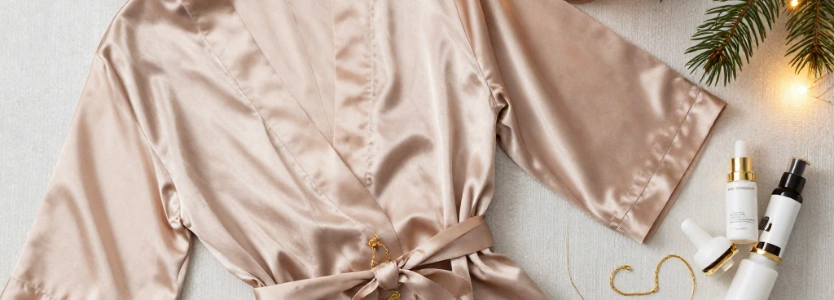 Flatlay of Christmas gifts for her with candles, jewelry, and festive decorations._ Christmas Gift Ideas for Her