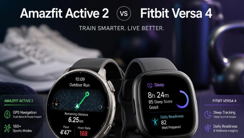 Amazfit Active 2 vs Fitbit Versa 4: The Smarter Budget Fitness Watch Depends on What You Need