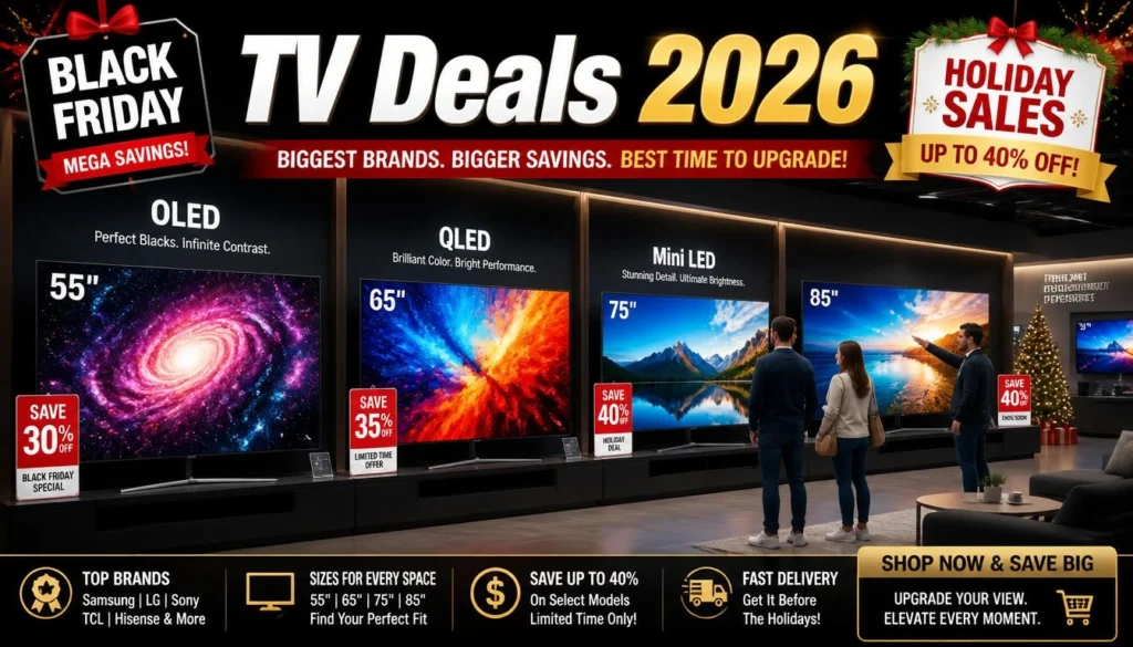 TV Deals 2026: The Best Smart TVs Worth Buying Before Black Friday and Holiday Sales