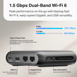 TP-Link Roam 6 AX1500 Portable Wi-Fi 6 Travel Router